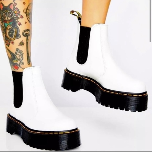 Dr. Martens Shoes - Dr. Martens 2976 Quad Smooth Leather Platform Chelsea boot 🥰